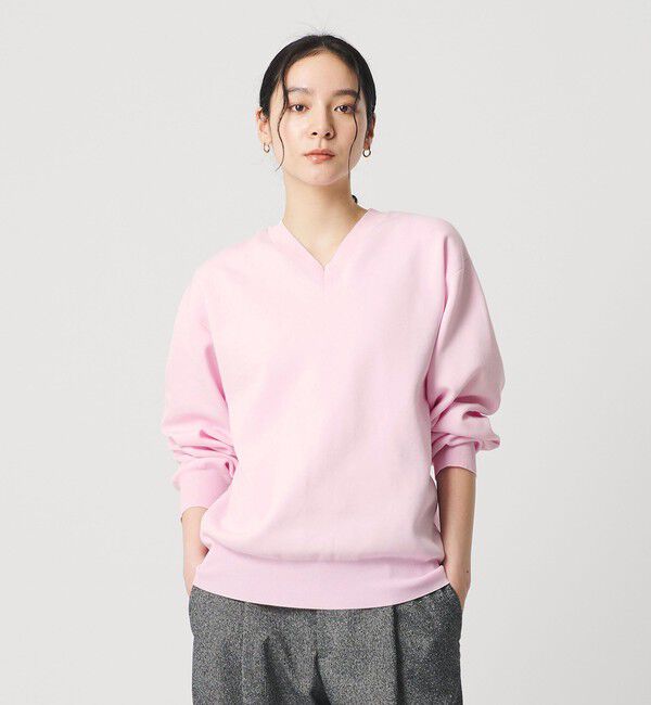 BEAUTY&YOUTH UNITED ARROWS「コットンブレンド Vネックニットプルオーバー ウォッシャブル」|ニット・セーター|PINK