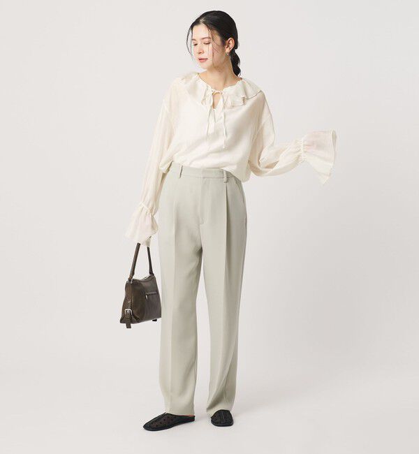 BEAUTY&YOUTH UNITED ARROWS「ラッフル スキッパーブラウス」|シャツ・ブラウス|