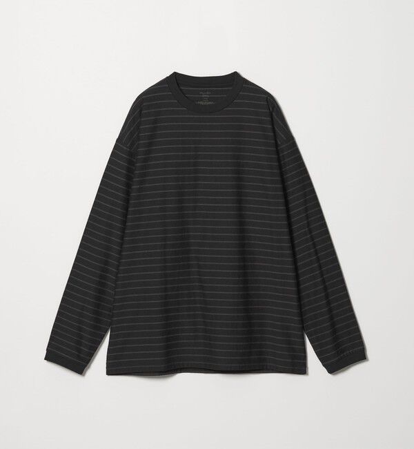 STEVEN ALAN「＜Steven Alan＞ オーガニックコットン アソート ボーダー ロングスリーブ Tシャツ BOLD」|Tシャツ・カットソー|BLACK