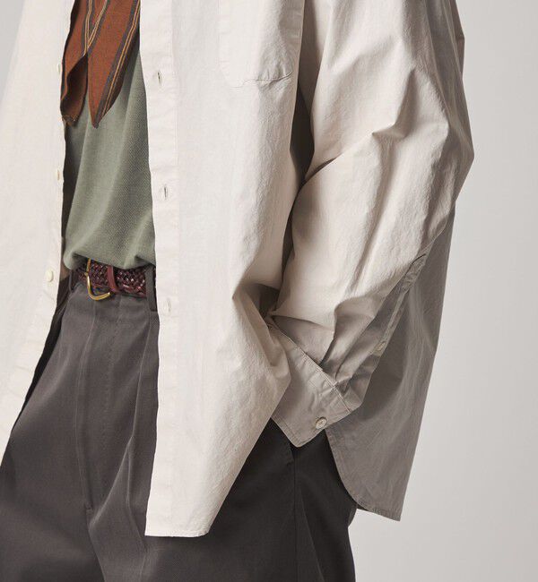 STEVEN ALAN「＜Steven Alan＞ ガーメントダイ ポプリン レギュラーカラー シャツ LOOSE」|シャツ・ブラウス|