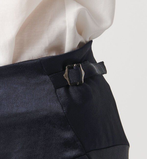 ATTISESSION「＜ATTISESSION＞サテン カットオフ ミディアム スカート」|スカート|