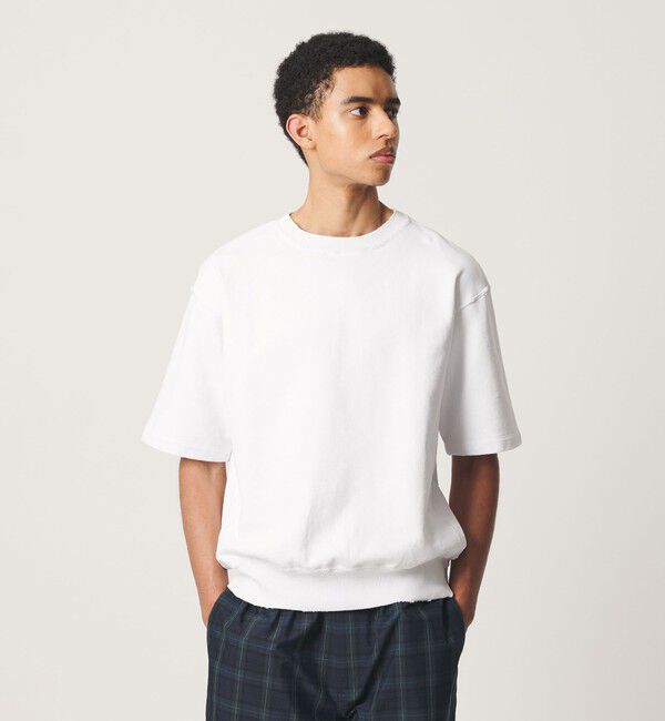 BEAUTY&YOUTH UNITED ARROWS「クラッシュ ショートスリーブ スウェット 」|Tシャツ・カットソー|WHITE