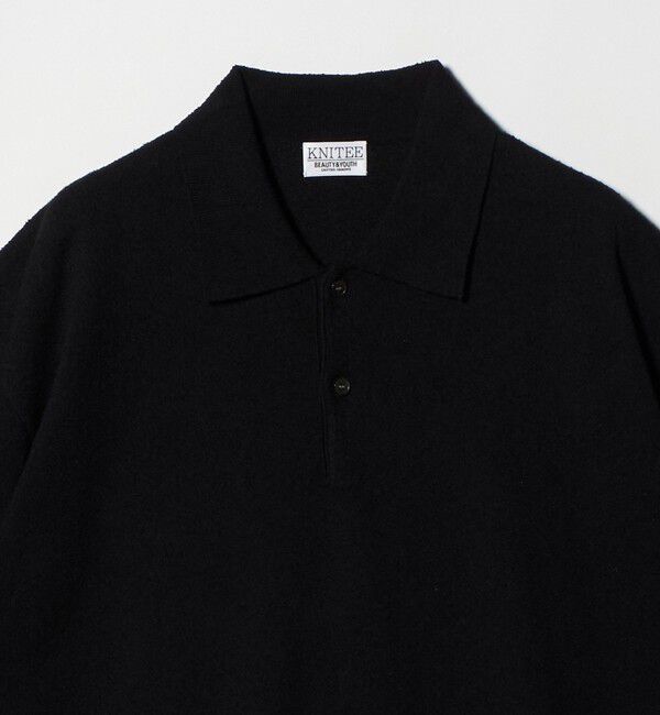 BEAUTY&YOUTH UNITED ARROWS「KNITEE クリンプコットン ニット ポロシャツ ウォッシャブル」|ニット・セーター|