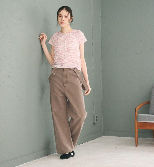 BEAUTY&YOUTH UNITED ARROWS「【WEB限定】カスリボーダー シャーリングトップス 2WAY」|Tシャツ・カットソー|