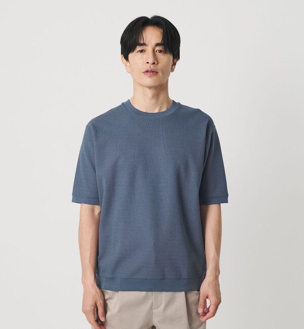 BEAUTY&YOUTH UNITED ARROWS「ライト ダブルフェイス ジオメ クルーネック Tシャツ 抗菌防臭」|Tシャツ・カットソー|