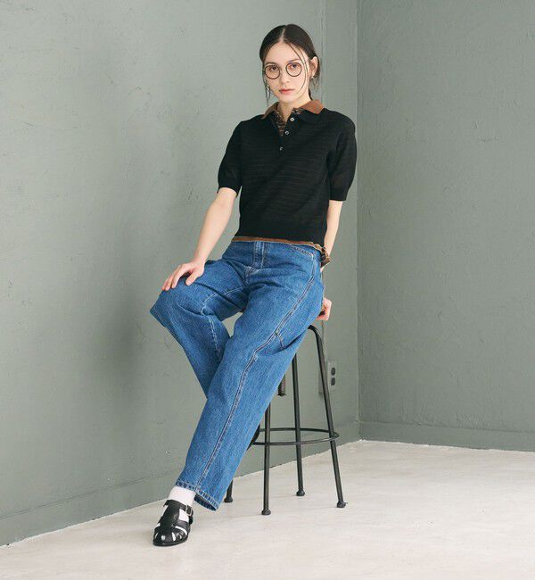 BEAUTY&YOUTH UNITED ARROWS「メッシュ ポロニット プルオーバー ウォッシャブル」|ニット・セーター|