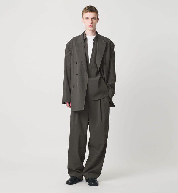 MONKEY TIME「RENU TROシリーズ 2P ワイド パンツ -セットアップ対応-」|チノ|