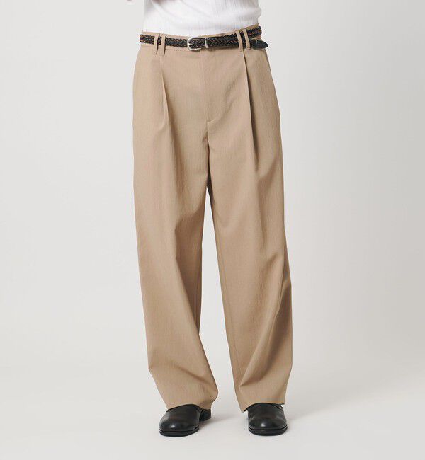 MONKEY TIME「RENU TROシリーズ 2P ワイド パンツ -セットアップ対応-」|チノ|
