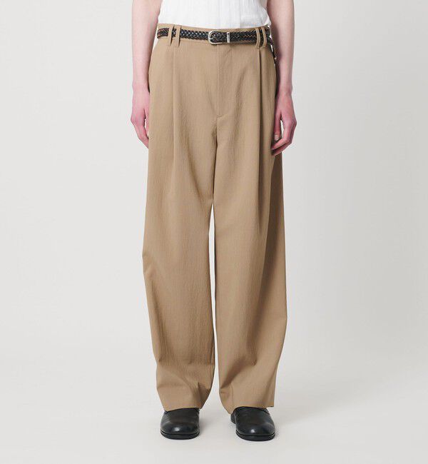 MONKEY TIME「RENU TROシリーズ 2P ワイド パンツ -セットアップ対応-」|チノ|