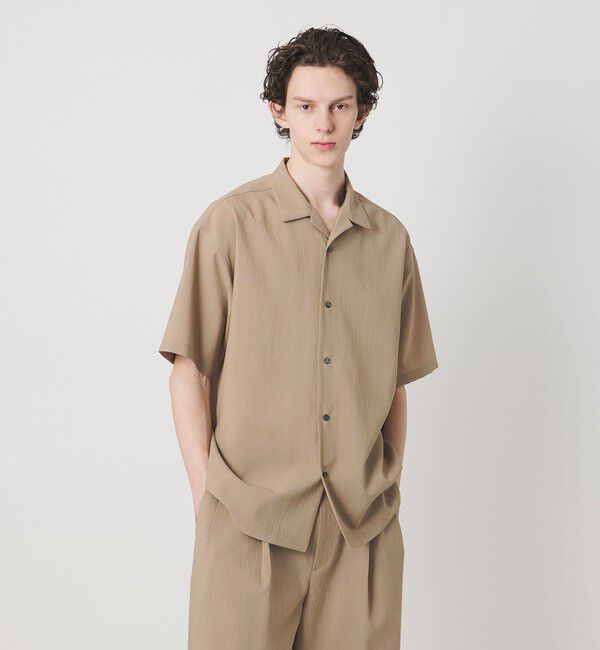 MONKEY TIME「RENU TROシリーズ オープン カラー シャツ -セットアップ対応-」|シャツ・ブラウス|