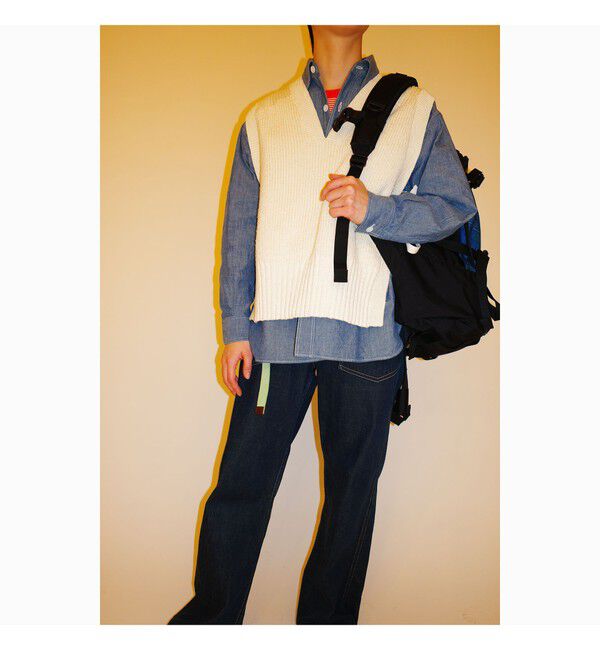 BEAMSBOY「サイド リボン レッドクロス ベスト」|ベスト・ジレ|