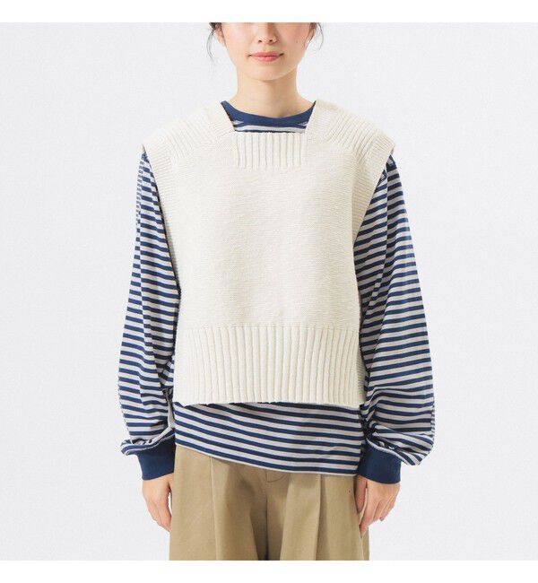 BEAMSBOY「サイド リボン レッドクロス ベスト」|ベスト・ジレ|