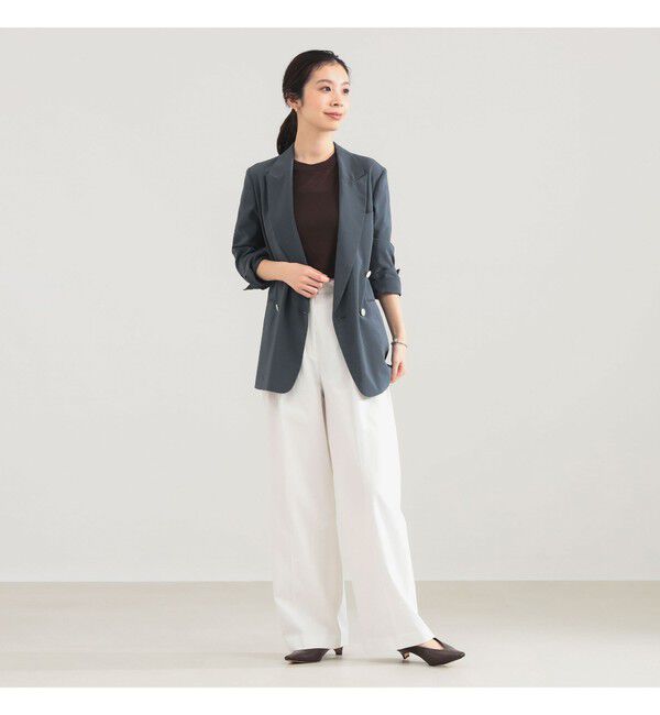 Demi-Luxe BEAMS 「AK+1 / シアー 4ボタン ダブル ジャケット」|ダッフルコート|