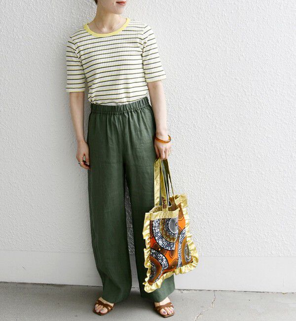 SHIPS any「《一部追加予約》SHIPS any:〈洗濯機可能〉テレコ リブ ハーフスリーブ TEE」|Tシャツ・カットソー|