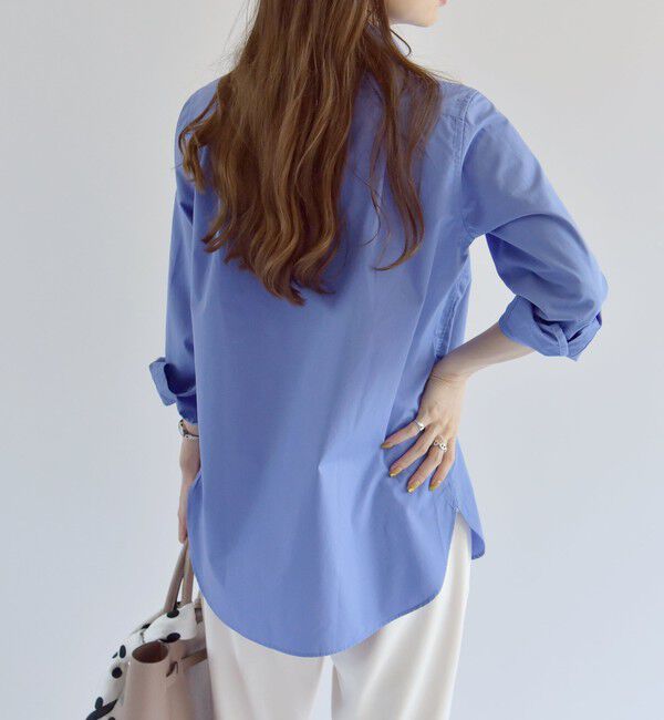 quaranciel「quaranciel:〈洗濯機可能〉REPREVE パールモチーフ ハンサム シャツ」|シャツ・ブラウス|