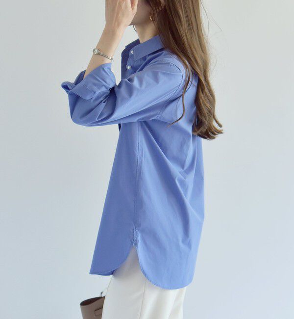 quaranciel「quaranciel:〈洗濯機可能〉REPREVE パールモチーフ ハンサム シャツ」|シャツ・ブラウス|