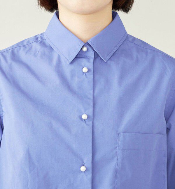 quaranciel「quaranciel:〈洗濯機可能〉REPREVE パールモチーフ ハンサム シャツ」|シャツ・ブラウス|