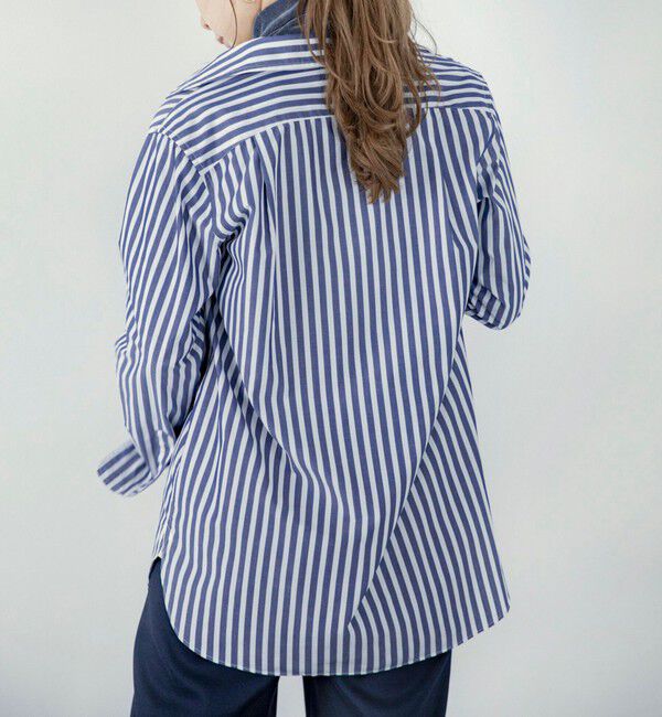 quaranciel「quaranciel:〈洗濯機可能〉REPREVE パールモチーフ ハンサム シャツ」|シャツ・ブラウス|