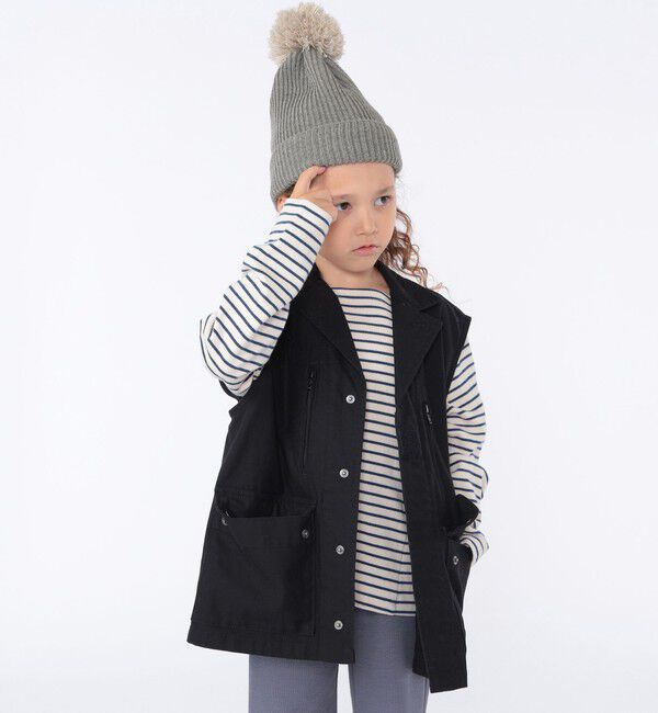 SHIPS KIDS「SHIPS KIDS:ポンポン ニット ワッチ」|ニット帽|