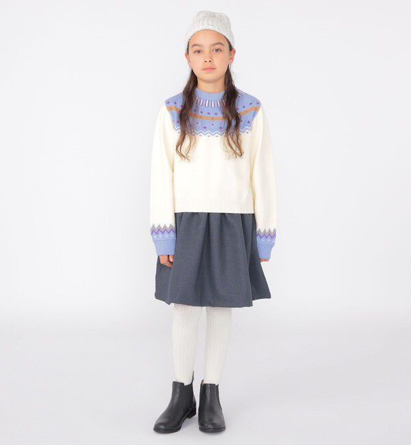 SHIPS KIDS「SHIPS KIDS:145～160cm / ＜手洗い可能＞ ノルディック レイヤード ワンピース」|ワンピース|