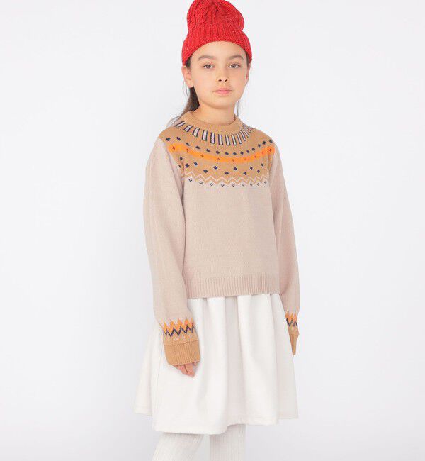 SHIPS KIDS「SHIPS KIDS:145～160cm / ＜手洗い可能＞ ノルディック レイヤード ワンピース」|ワンピース|