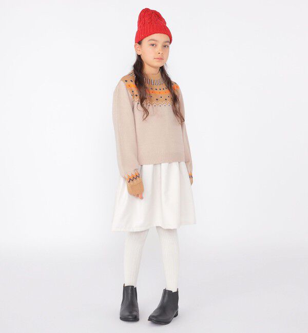 SHIPS KIDS「SHIPS KIDS:145～160cm / ＜手洗い可能＞ ノルディック レイヤード ワンピース」|ワンピース|