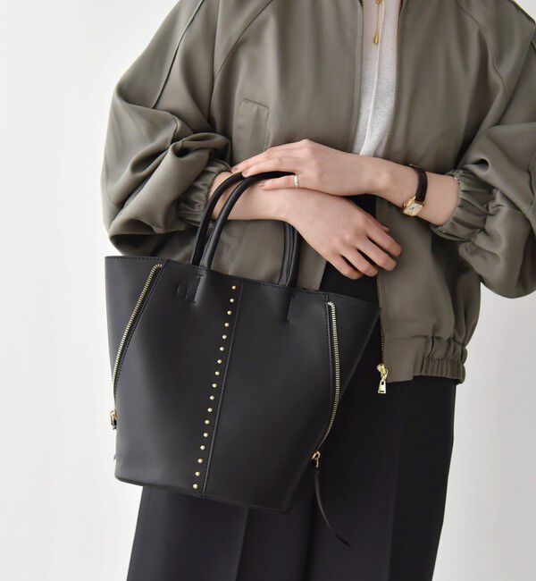 quaranciel「《一部追加予約》quaranciel: 2way スタッズ バケツ トート バッグ」|トートバッグ|