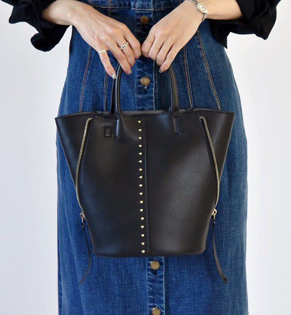 quaranciel「《一部追加予約》quaranciel: 2way スタッズ バケツ トート バッグ」|トートバッグ|