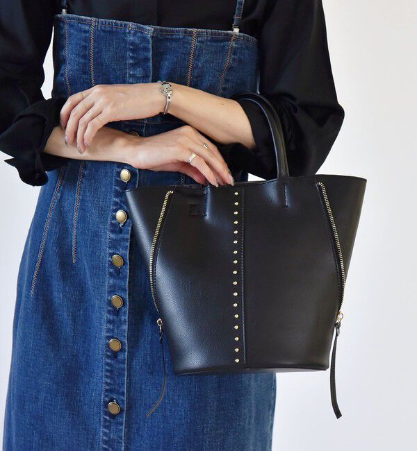 quaranciel「《一部追加予約》quaranciel: 2way スタッズ バケツ トート バッグ」|トートバッグ|