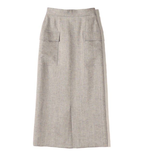 SHIPS for women「麻混 ストライプ 無地 ポケット タイト スカート ◇」|スカート|