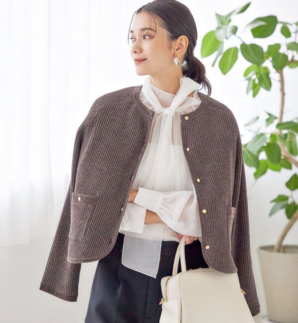 SHIPS for women「〈手洗い可能〉オーガンジー リボン ブラウス」|シャツ・ブラウス|