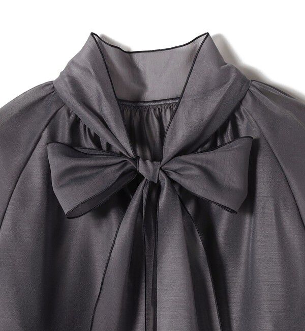 SHIPS for women「〈手洗い可能〉オーガンジー リボン ブラウス」|シャツ・ブラウス|