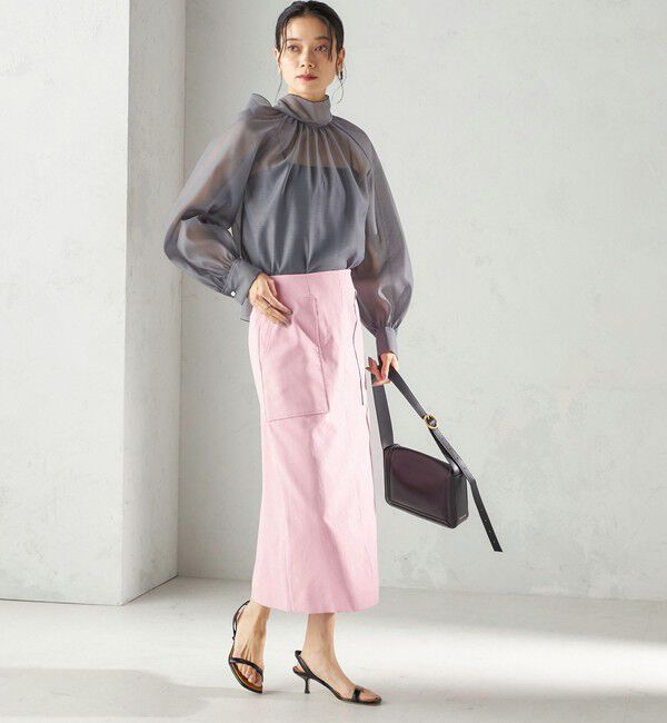 SHIPS for women「〈手洗い可能〉オーガンジー リボン ブラウス」|シャツ・ブラウス|