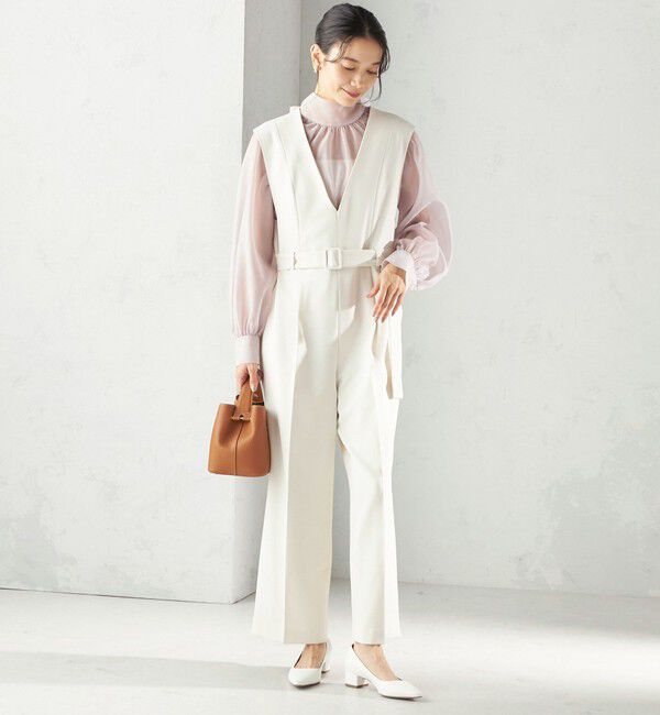 SHIPS for women「〈手洗い可能〉オーガンジー リボン ブラウス」|シャツ・ブラウス|