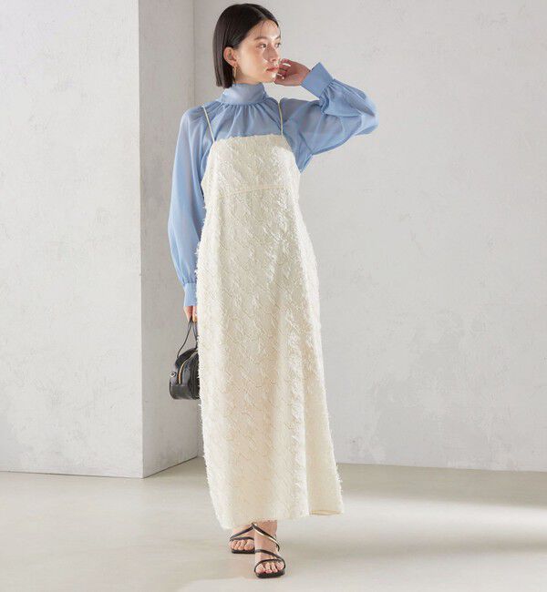 SHIPS for women「〈手洗い可能〉オーガンジー リボン ブラウス」|シャツ・ブラウス|