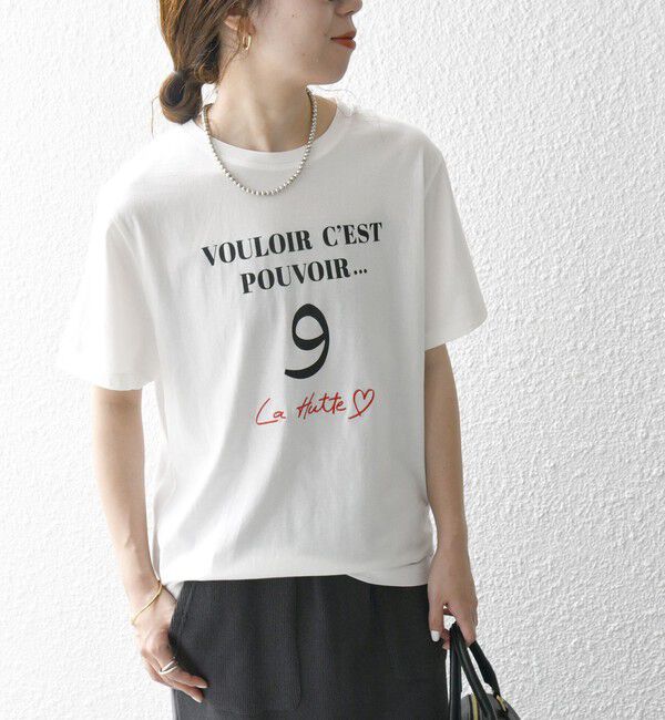 SHIPS any「La Hutte:〈洗濯機可能〉デザイン ロゴ  プリント TEE」|Tシャツ・カットソー|