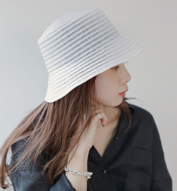 quaranciel「quaranciel: シアー ペーパー ハット」|ハット|オフホワイト
