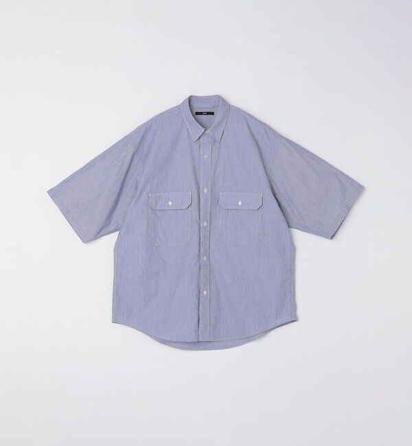 SHIPS「SHIPS: Wポケット ウォッシュド タイプライター ショートスリーブ シャツ」|シャツ・ブラウス|