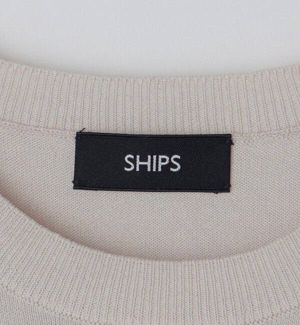 SHIPS「SHIPS: 〈手洗い可能〉 14ゲージ TEXBRID(R) リネン ニット Tシャツ」|ニット・セーター|