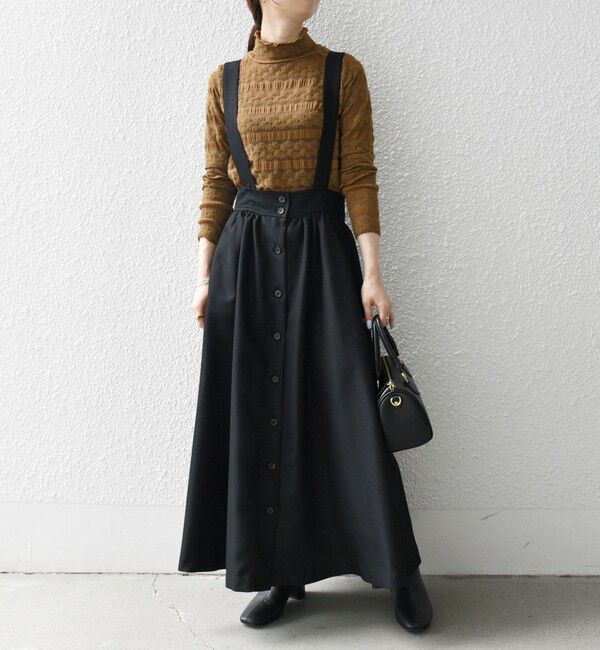 SHIPS any「SHIPS any:〈洗濯機可能〉ウーステッド ハイウエスト ジャンパースカート」|ジャンパースカート|