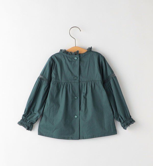 SHIPS KIDS「SHIPS KIDS:80～90cm / レース ピンタック 長袖 ブラウス」|シャツ・ブラウス|