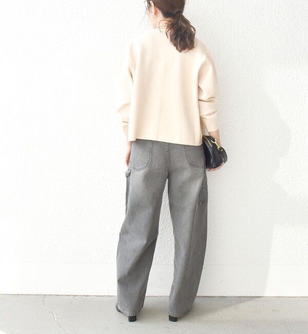 SHIPS any「SHIPS any: ミラノリブ ノーカラー ニット ジャケット カーディガン」|カーディガン|