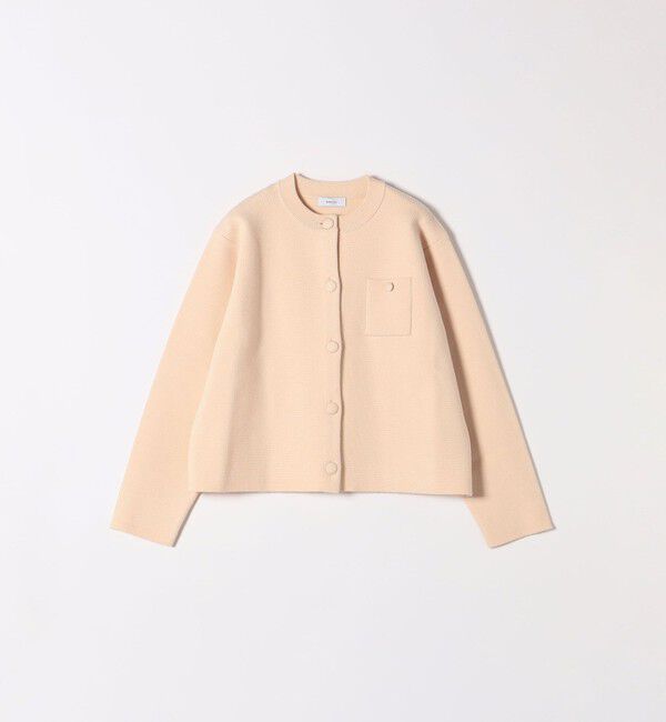 SHIPS any「SHIPS any: ミラノリブ ノーカラー ニット ジャケット カーディガン」|カーディガン|