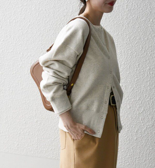 SHIPS any「【WEB限定】SHIPS any: USA コットン 裏起毛 コンパクト スナップ カーディガン」|カーディガン|