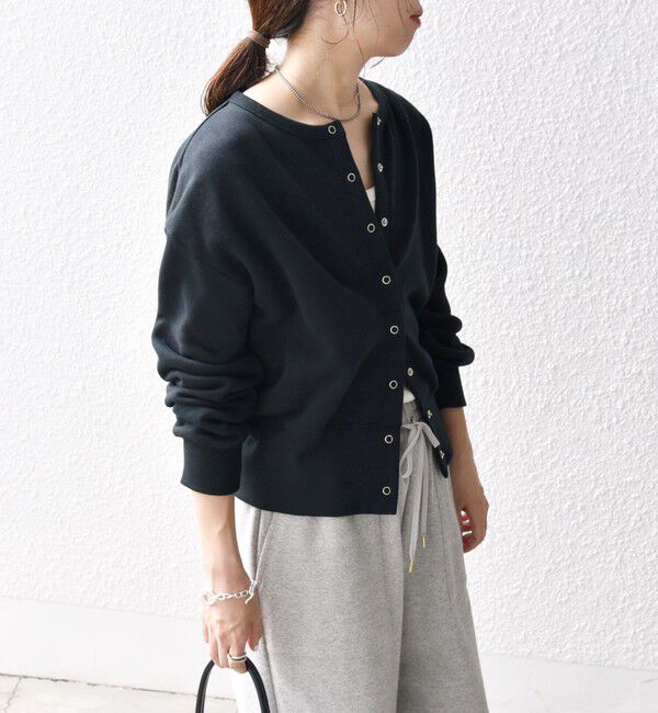 SHIPS any「【WEB限定】SHIPS any: USA コットン 裏起毛 コンパクト スナップ カーディガン」|カーディガン|