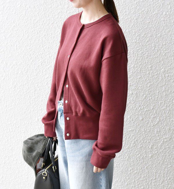 SHIPS any「【WEB限定】SHIPS any: USA コットン 裏起毛 コンパクト スナップ カーディガン」|カーディガン|