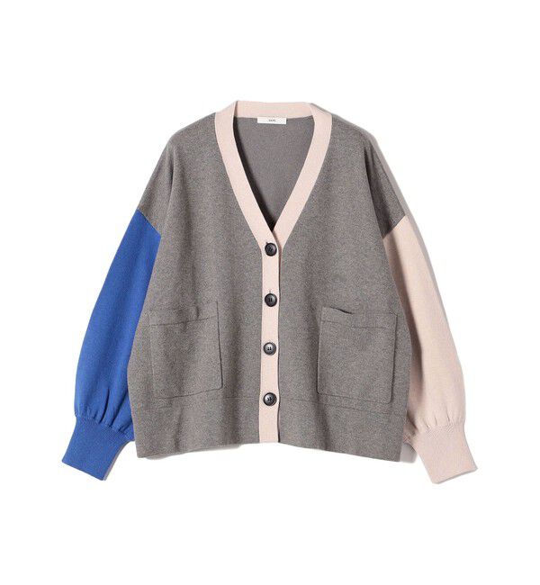 SHIPS for women「【WEB限定】〈手洗い可能〉配色 ポケット カーディガン」|カーディガン|