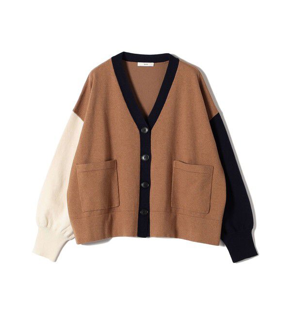 SHIPS for women「【WEB限定】〈手洗い可能〉配色 ポケット カーディガン」|カーディガン|