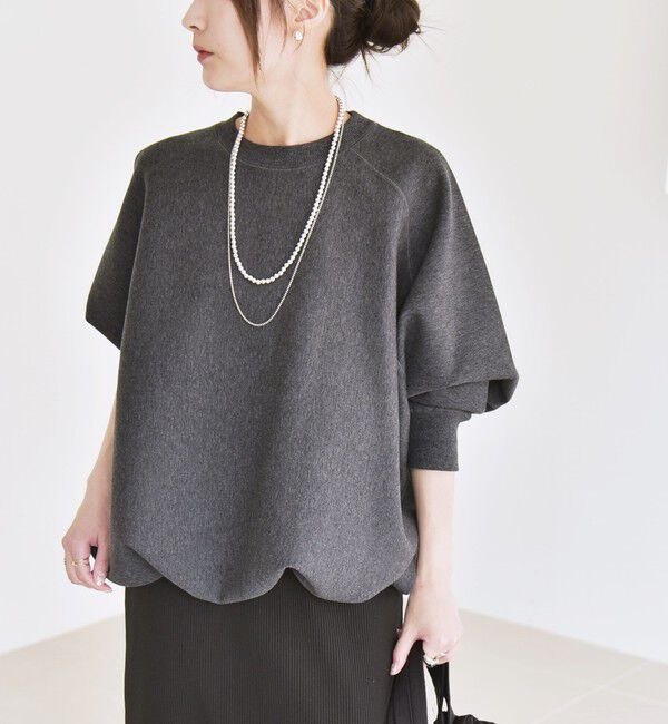 quaranciel「quaranciel:〈洗濯機可能〉ポンチ ドロスト ルーズ プルオーバー」|スウェット・ジャージ|