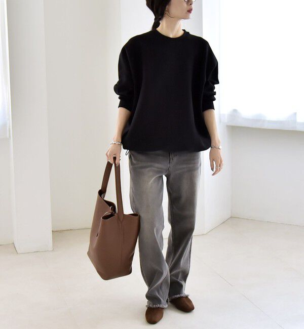 quaranciel「quaranciel:〈洗濯機可能〉ポンチ ドロスト ルーズ プルオーバー」|スウェット・ジャージ|